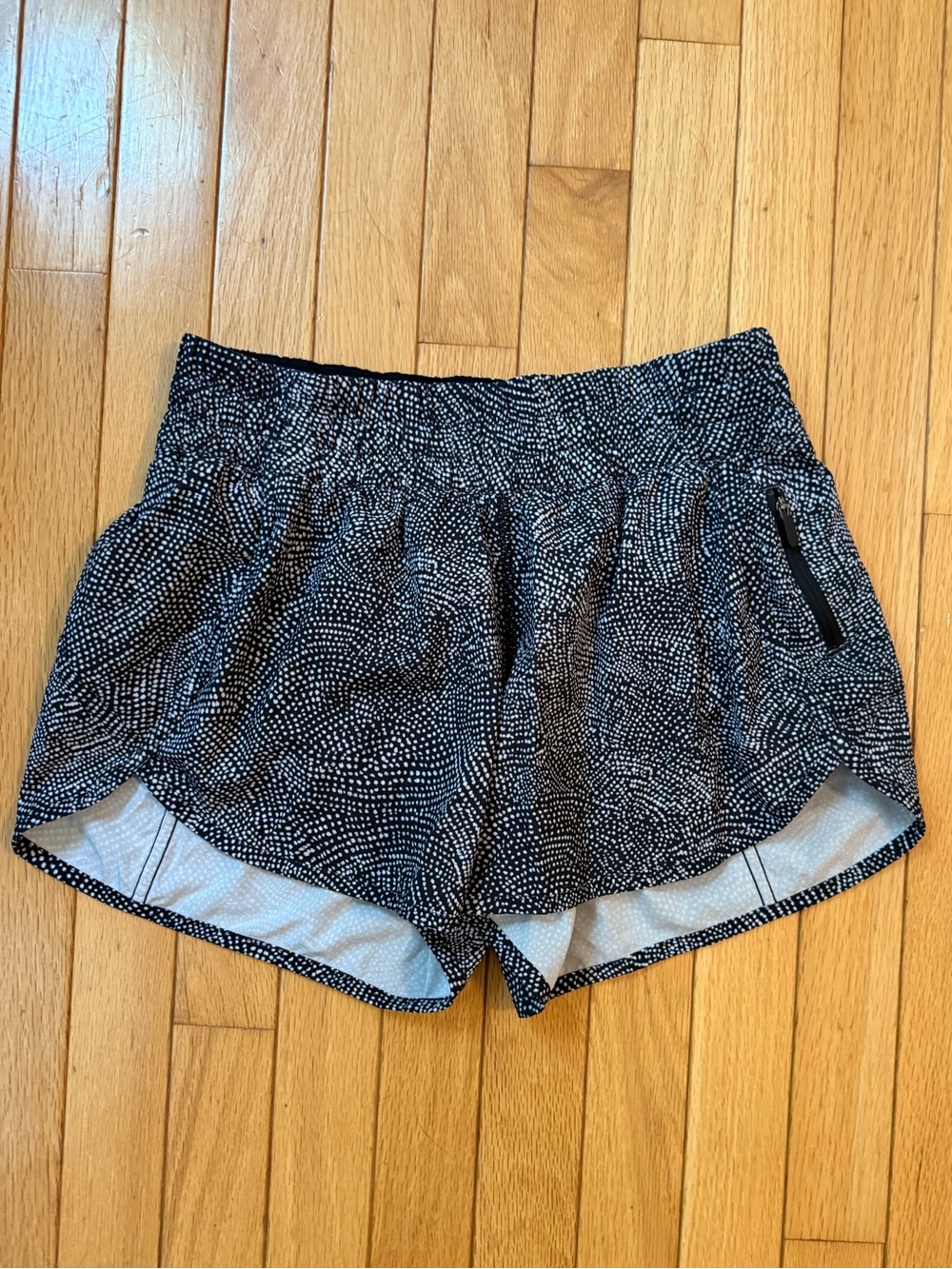 lululemon athletica Black & White Dot-Print Athletic Shorts